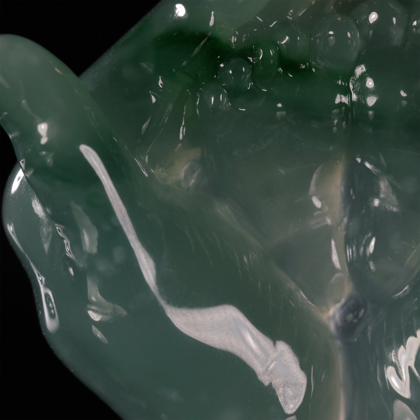 Natural Icy Green Jadeite Buddha's Hand Pendant | Cupped Hands Carving | 18K Gold Bail - Grade A Natural Jade Jewelry