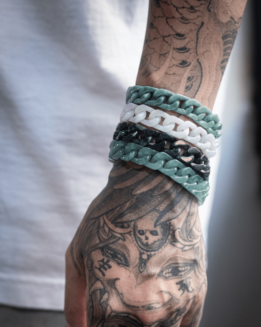Cuban Link Jade Bracelets