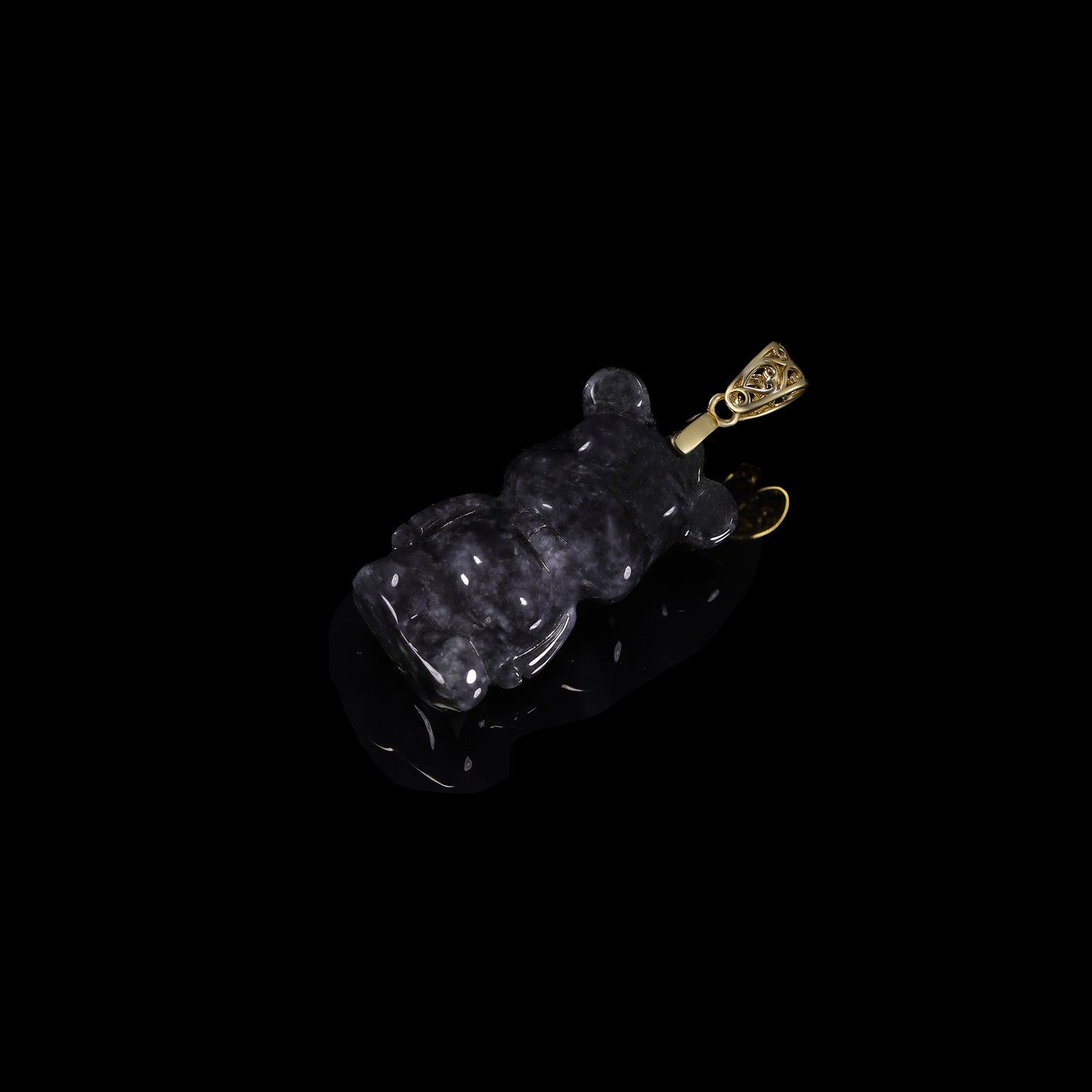 Pendant60 Black Jade Teddy Bear Pendant