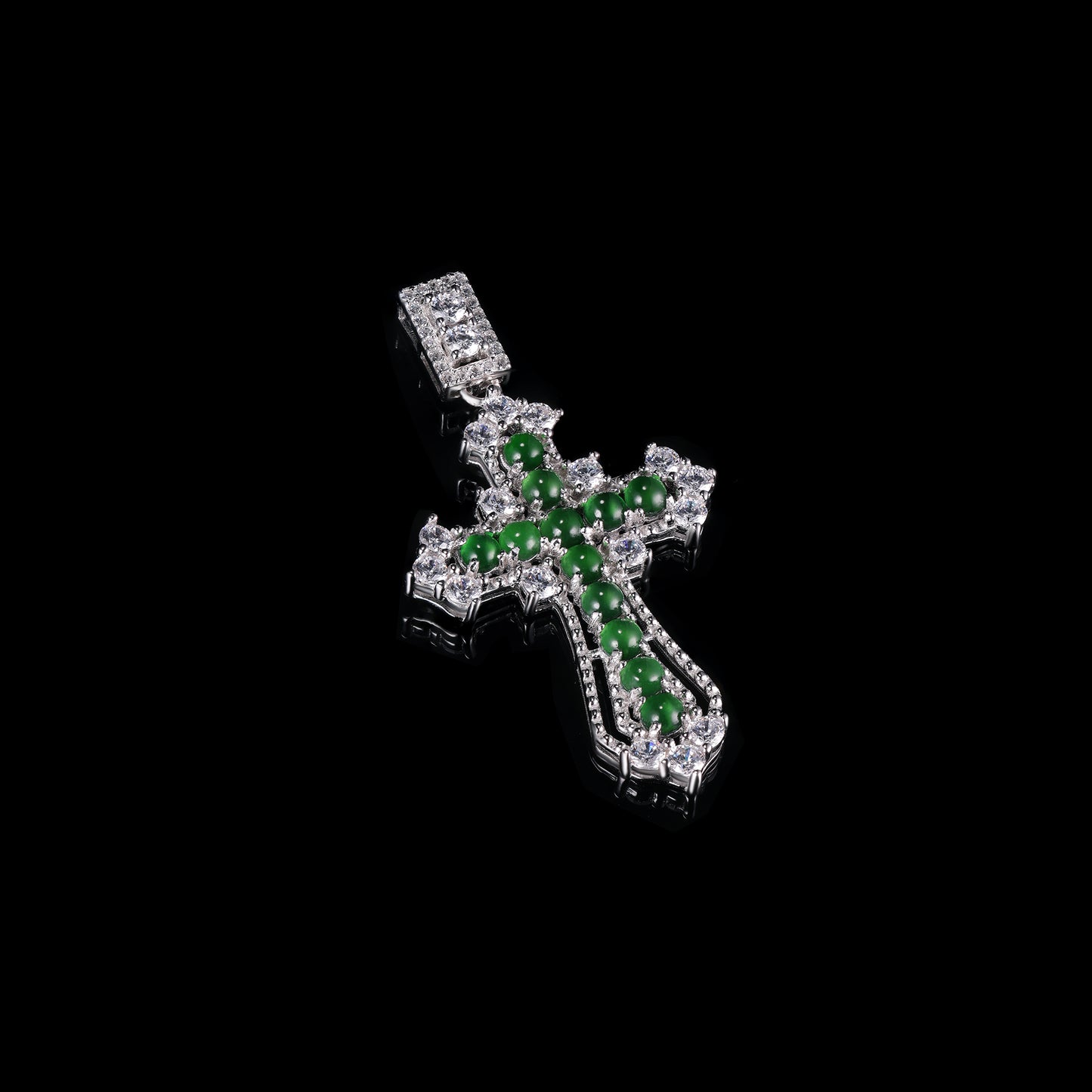 Pendant63 Green Jade Cross Pendant