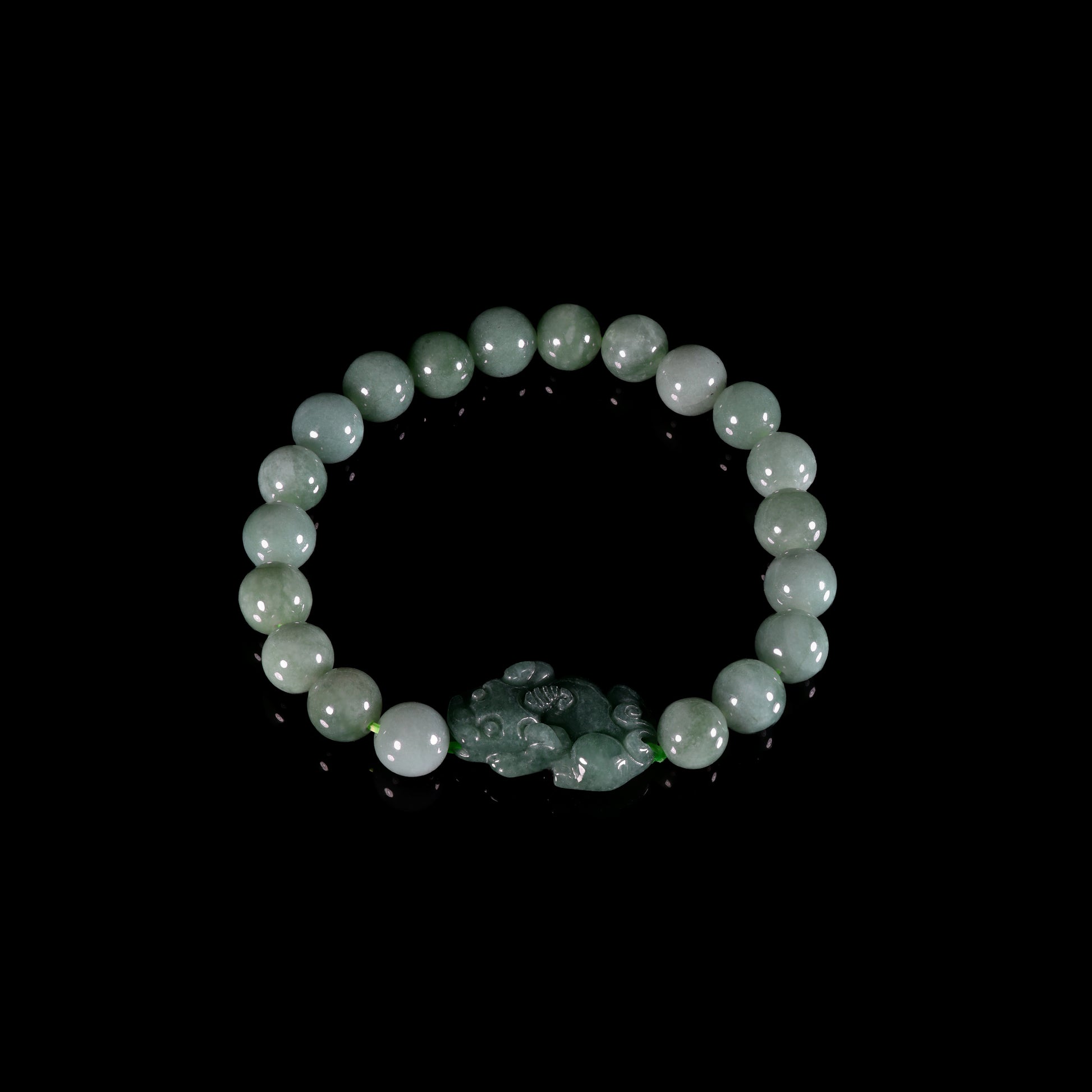 Natural Jadeite Pixiu Bracelet - Grade A Natural Jade Jewelry