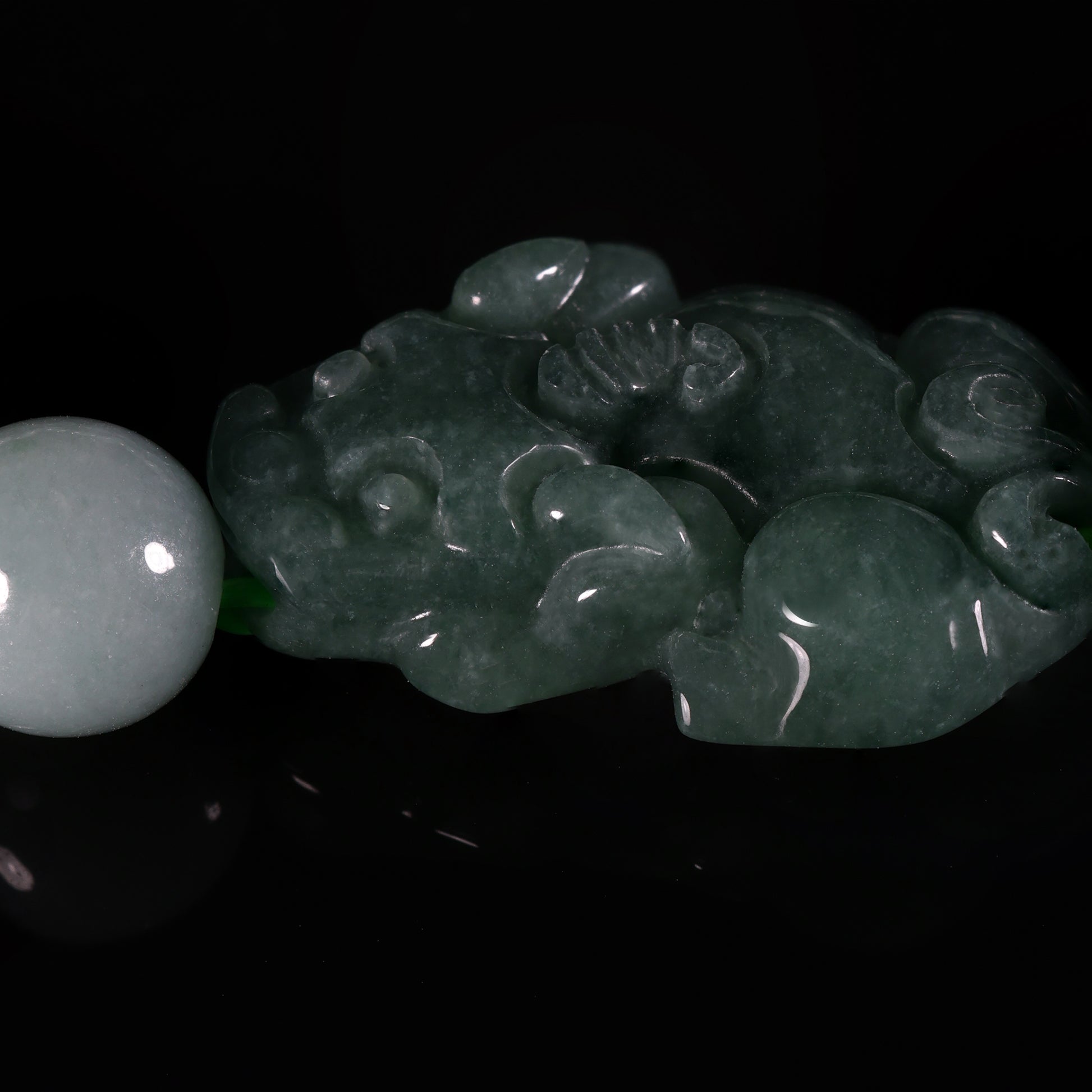 Natural Jadeite Pixiu Bracelet - Grade A Natural Jade Jewelry