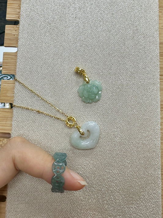 livestream order Jade  Pendant gold clasp
