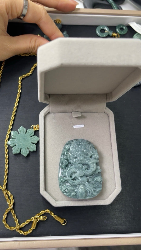 Livestream Order big sun and dragon gold clasp set