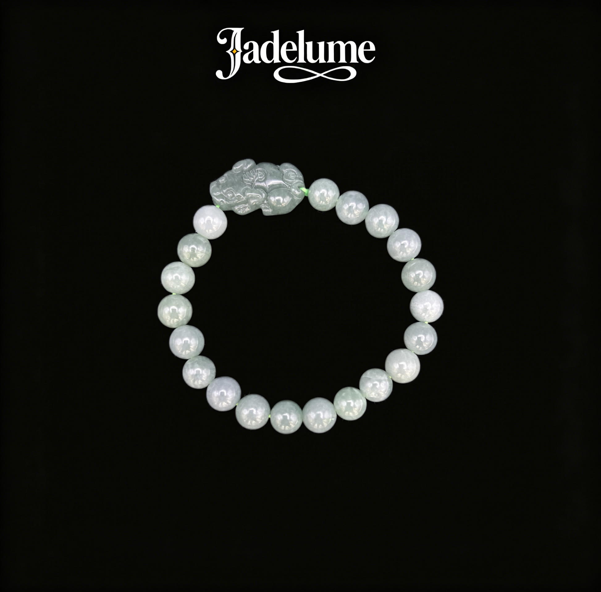 Pearl Bracelet with Jade Pixiu Charm - Grade A Natural Jade Jewelry