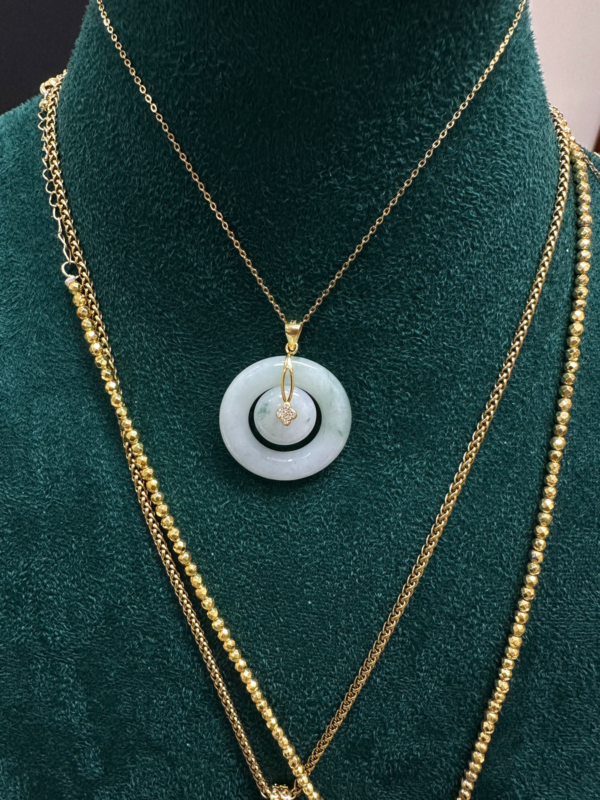Natural Jadeite double donut