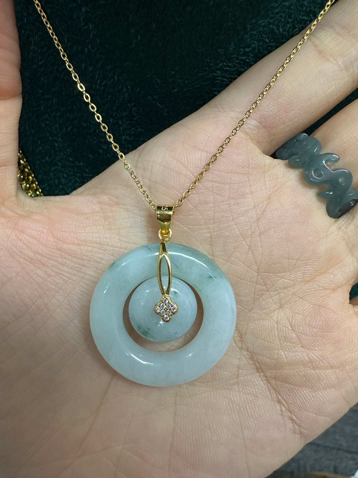 Natural Jadeite double donut