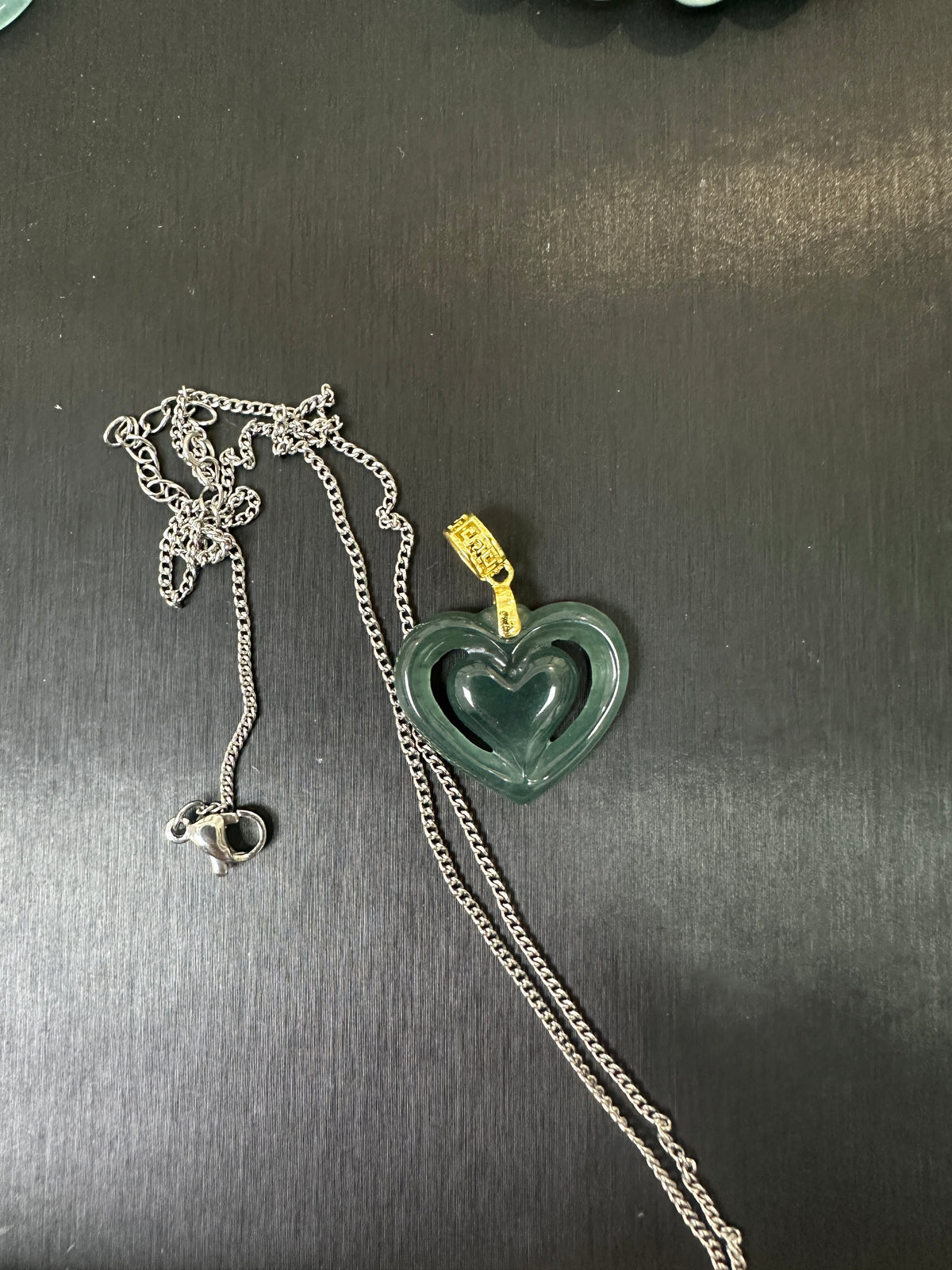 Livestream Order double heart silver clasp