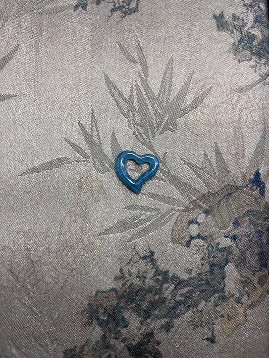 Natural Jadeite Heart Pendant -  Heart Charm