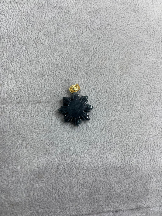 Small Black Filipino Sun Jade Pendant
