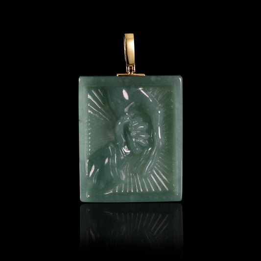 Pendant38 Guanyin Jade Plaque Pendant