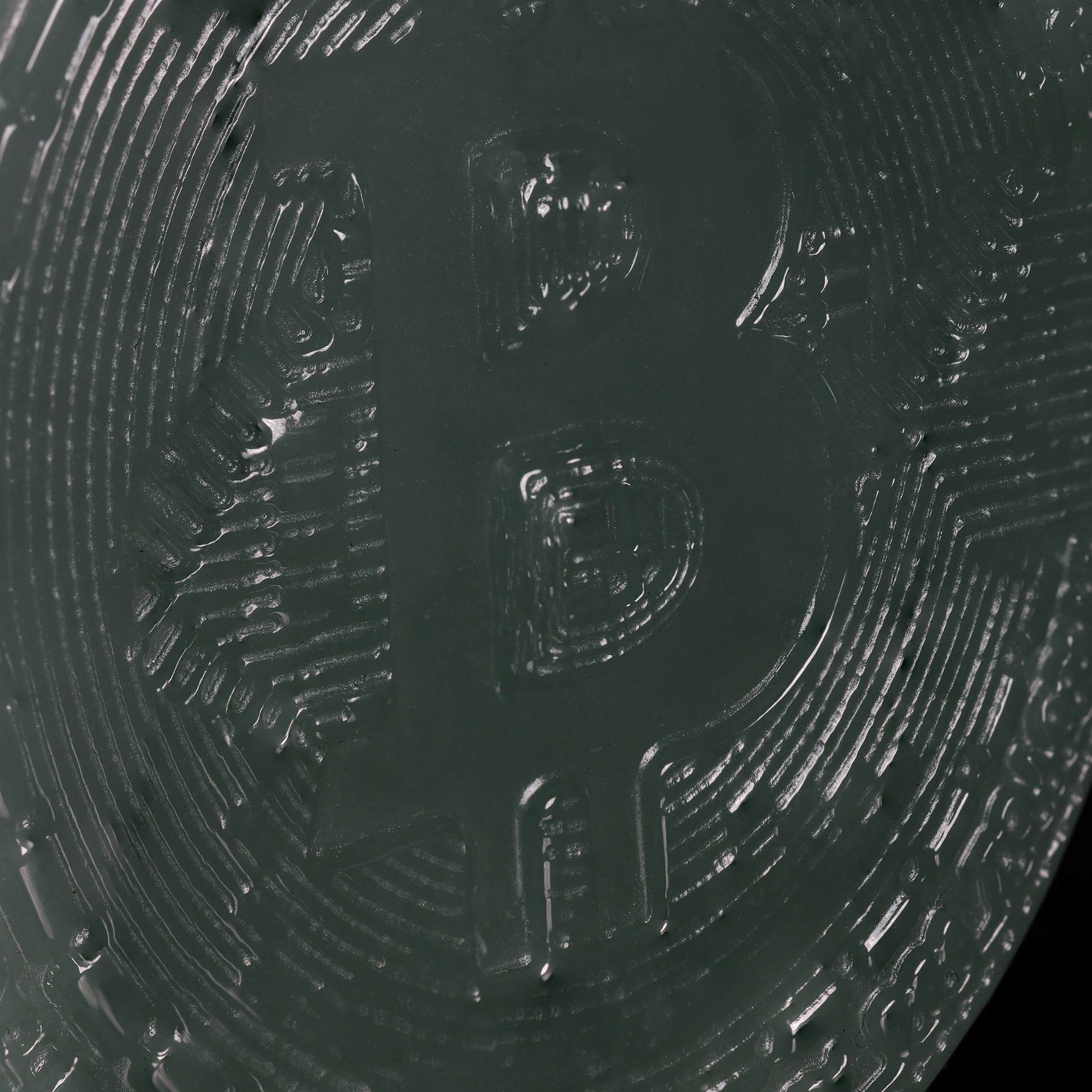 Natural Icy Jadeite Bitcoin Coin Round Disc Pendant | BTC Engraved | 18K Gold Bail - Grade A Natural Jade Jewelry