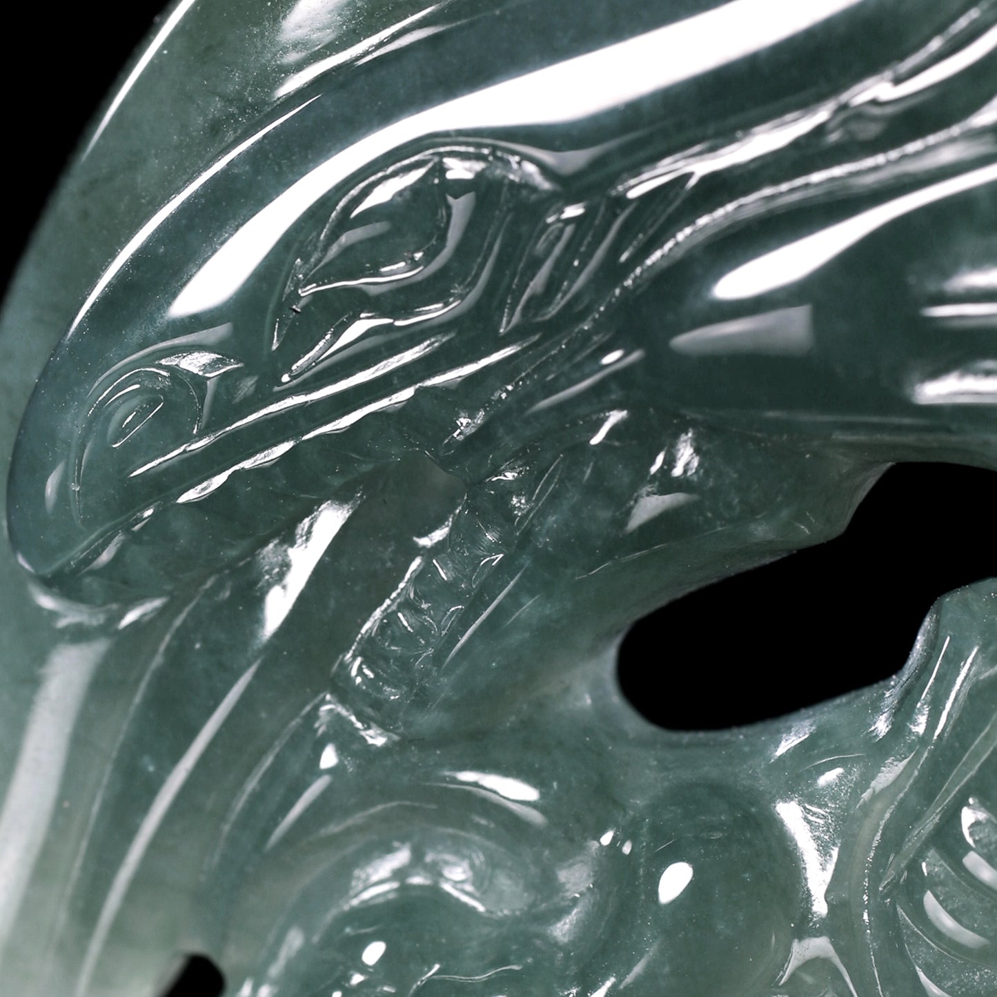 Natural Jadeite Western Dragon Pendant | Hand-Carved Jade - Grade A Natural Jade Jewelry