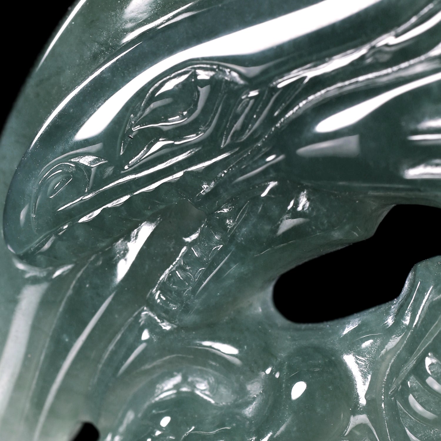 Natural Jadeite Western Dragon Pendant | Hand-Carved Jade - Grade A Natural Jade Jewelry