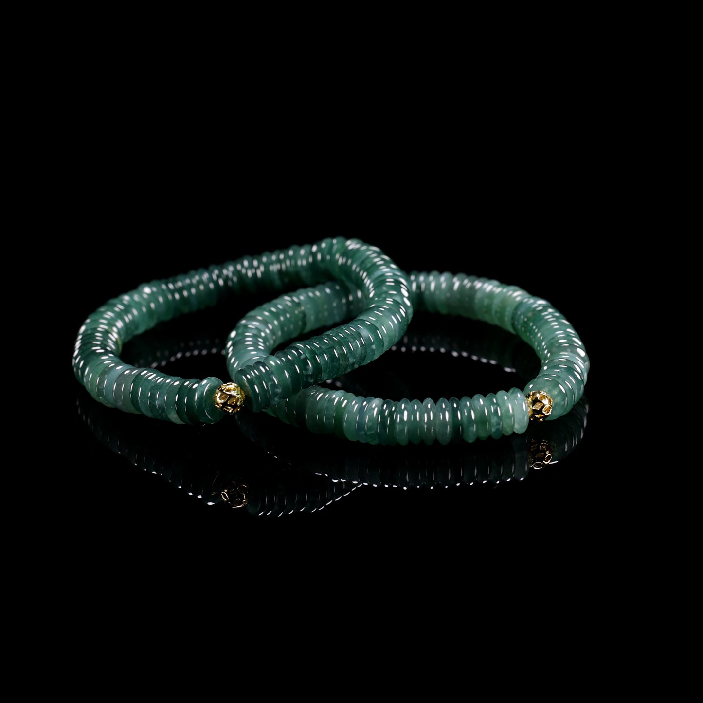 Natural Jade Abacus Bead Bracelet - Certified Grade A jade bracelet from Jadelume