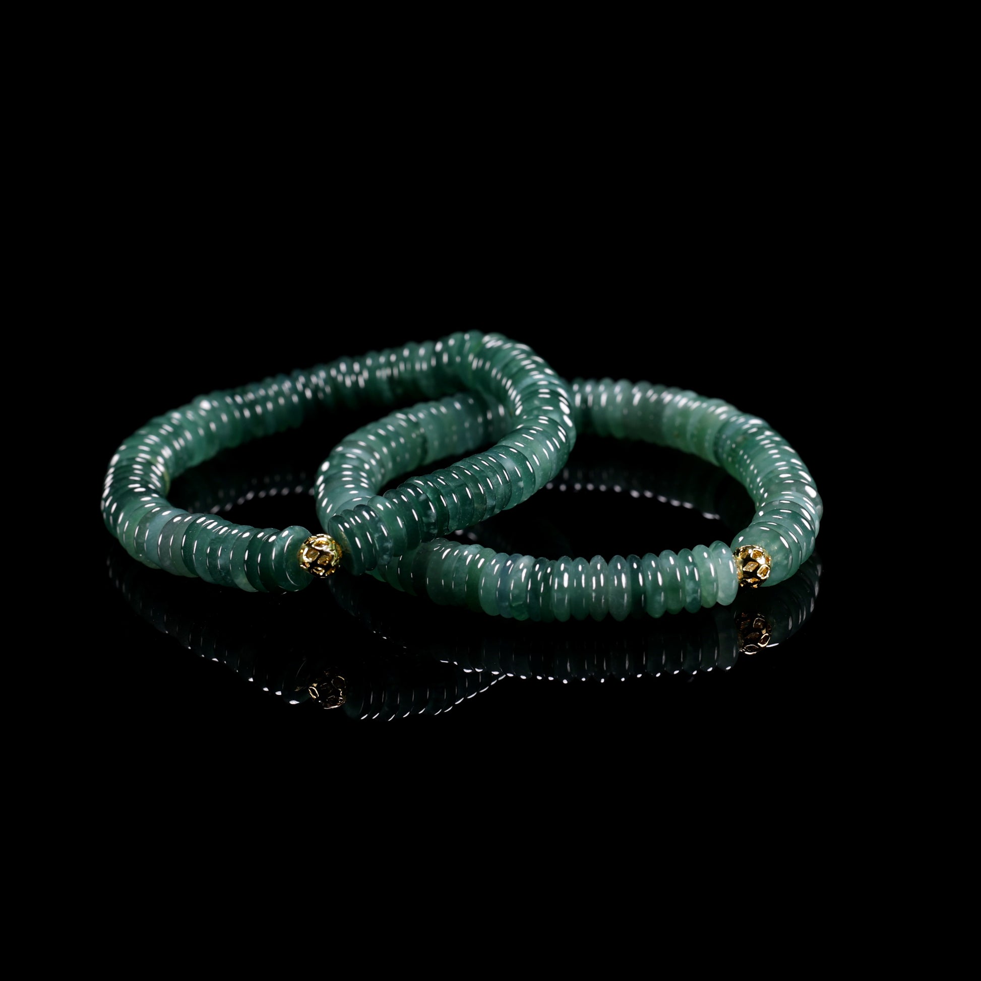 Natural Jade Abacus Bead Bracelet - Certified Grade A jade bracelet from Jadelume