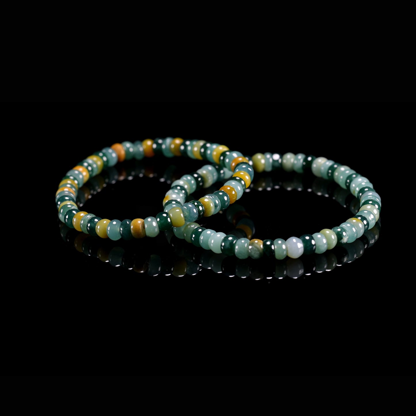 Multicolor Natural Jade Abacus Bead Bracelet - Certified Grade A jade bracelet from Jadelume