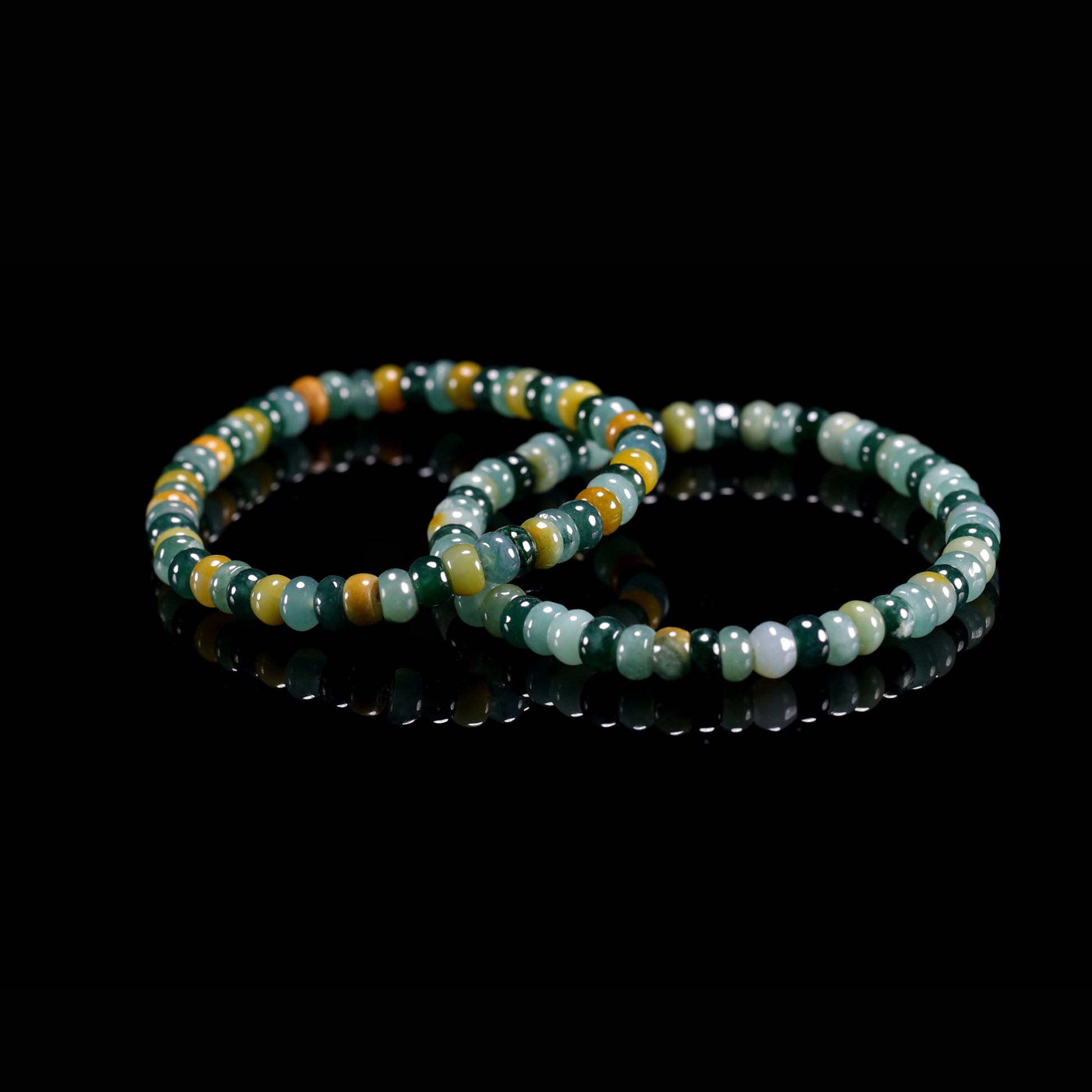 Multicolor Natural Jade Abacus Bead Bracelet - Certified Grade A jade bracelet from Jadelume