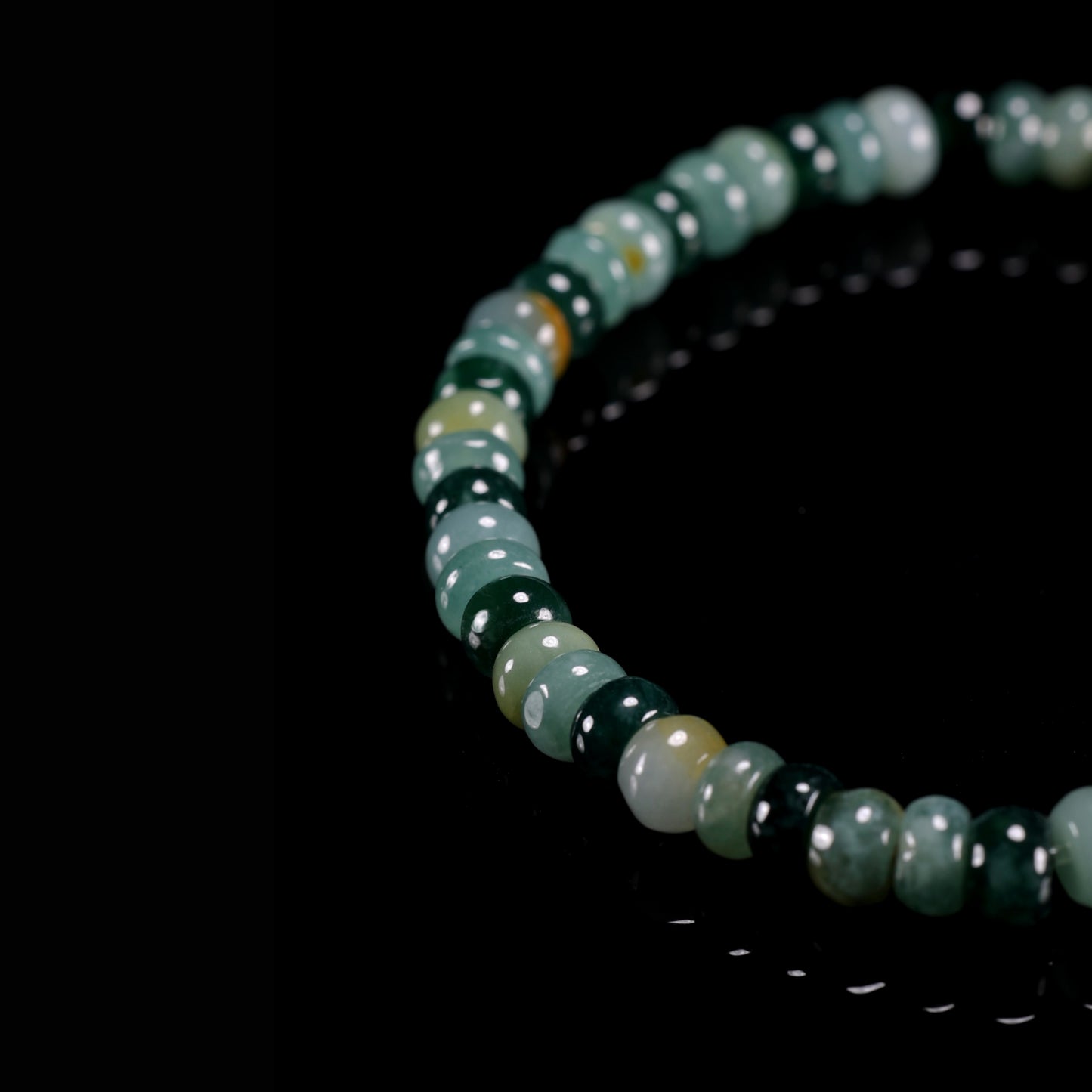 Multicolor Natural Jade Abacus Bead Bracelet - Grade A Natural Jade Jewelry