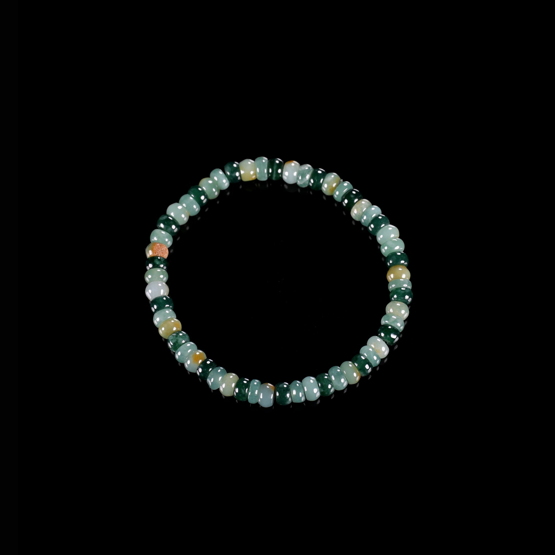 Multicolor Natural Jade Abacus Bead Bracelet - Grade A Natural Jade Jewelry