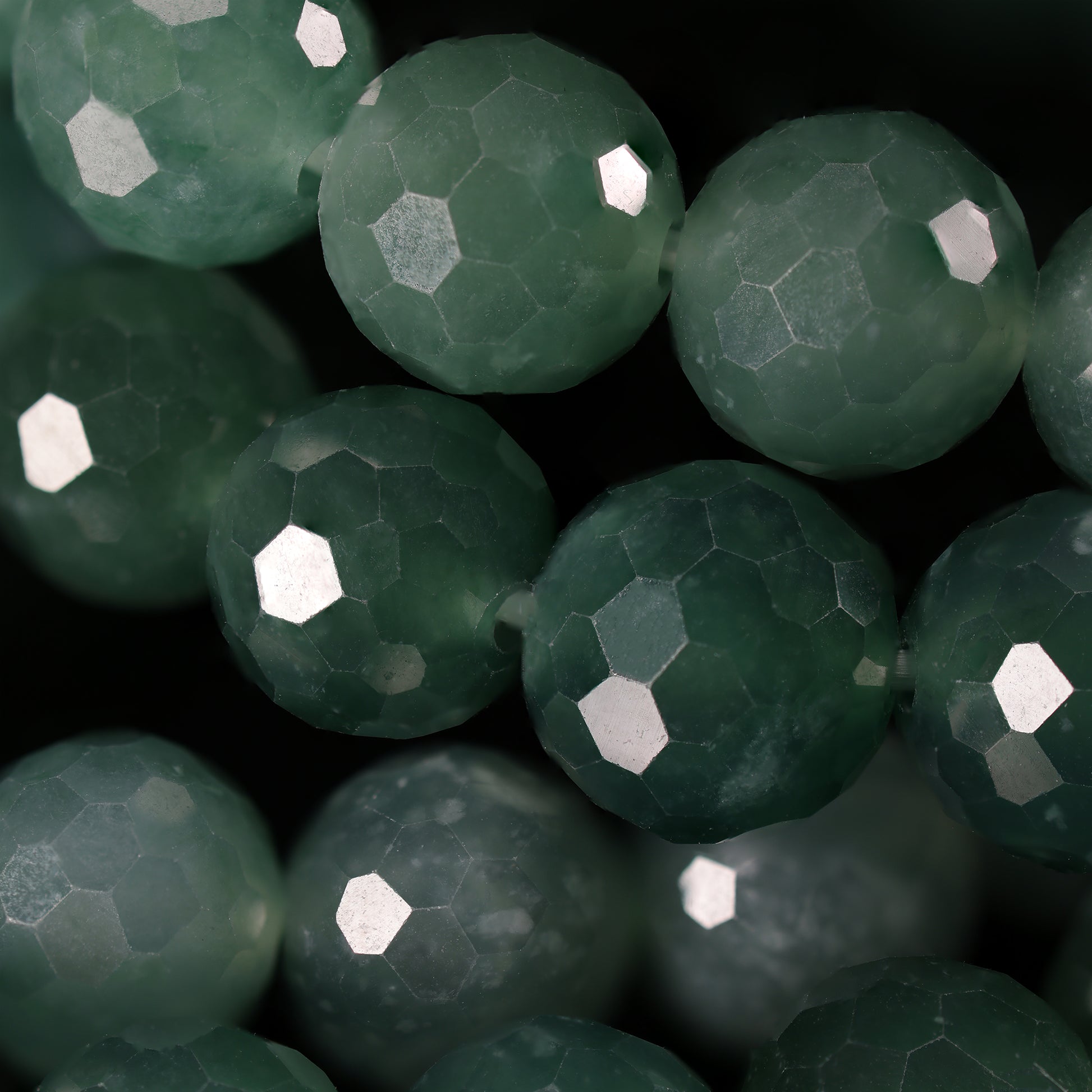 Natural Jade Faceted Bead Bracelet with Gold Filigree Accent - Grade A Natural Jade Jewelry