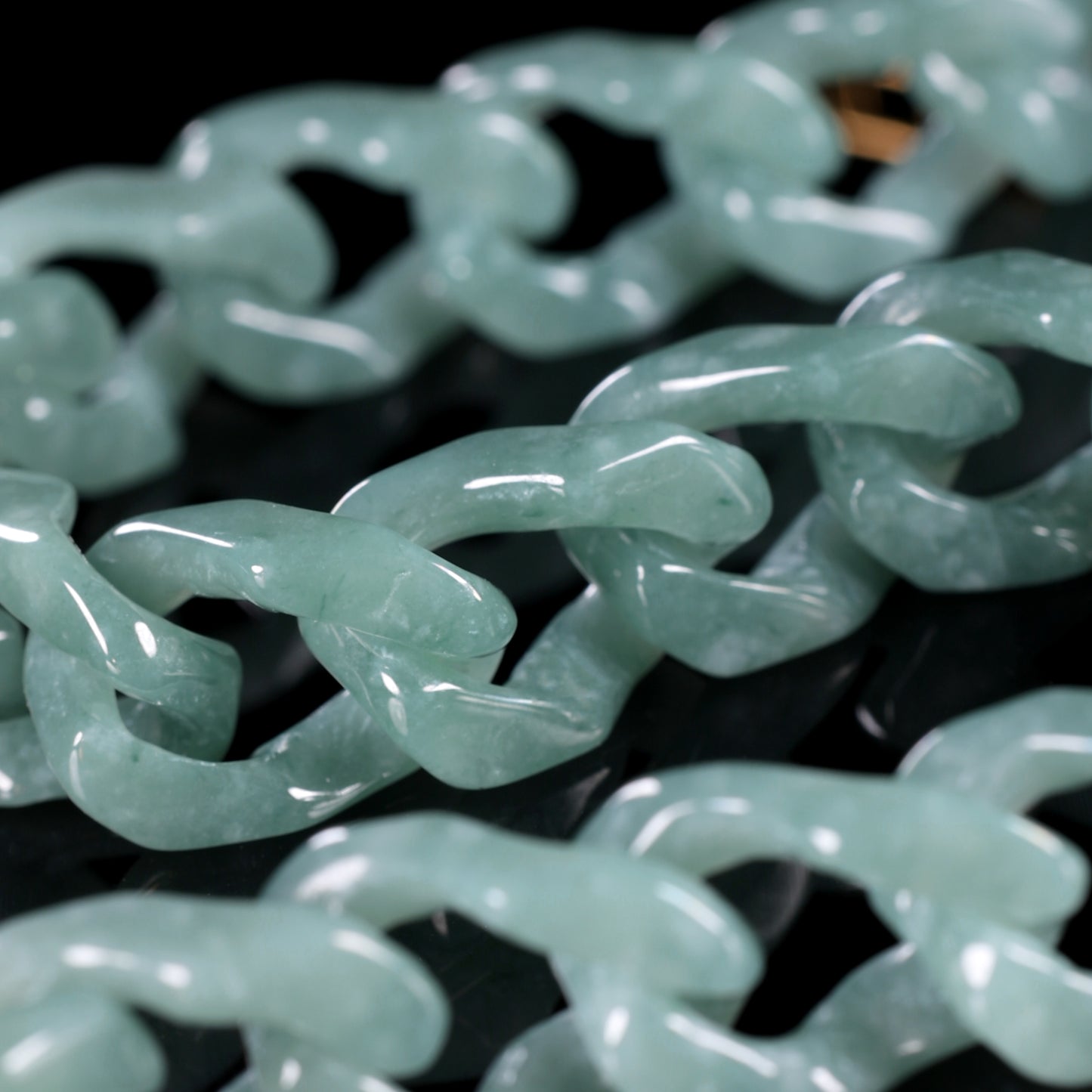 Natural Jade Cuban Link Bracelet - Grade A Natural Jade Jewelry