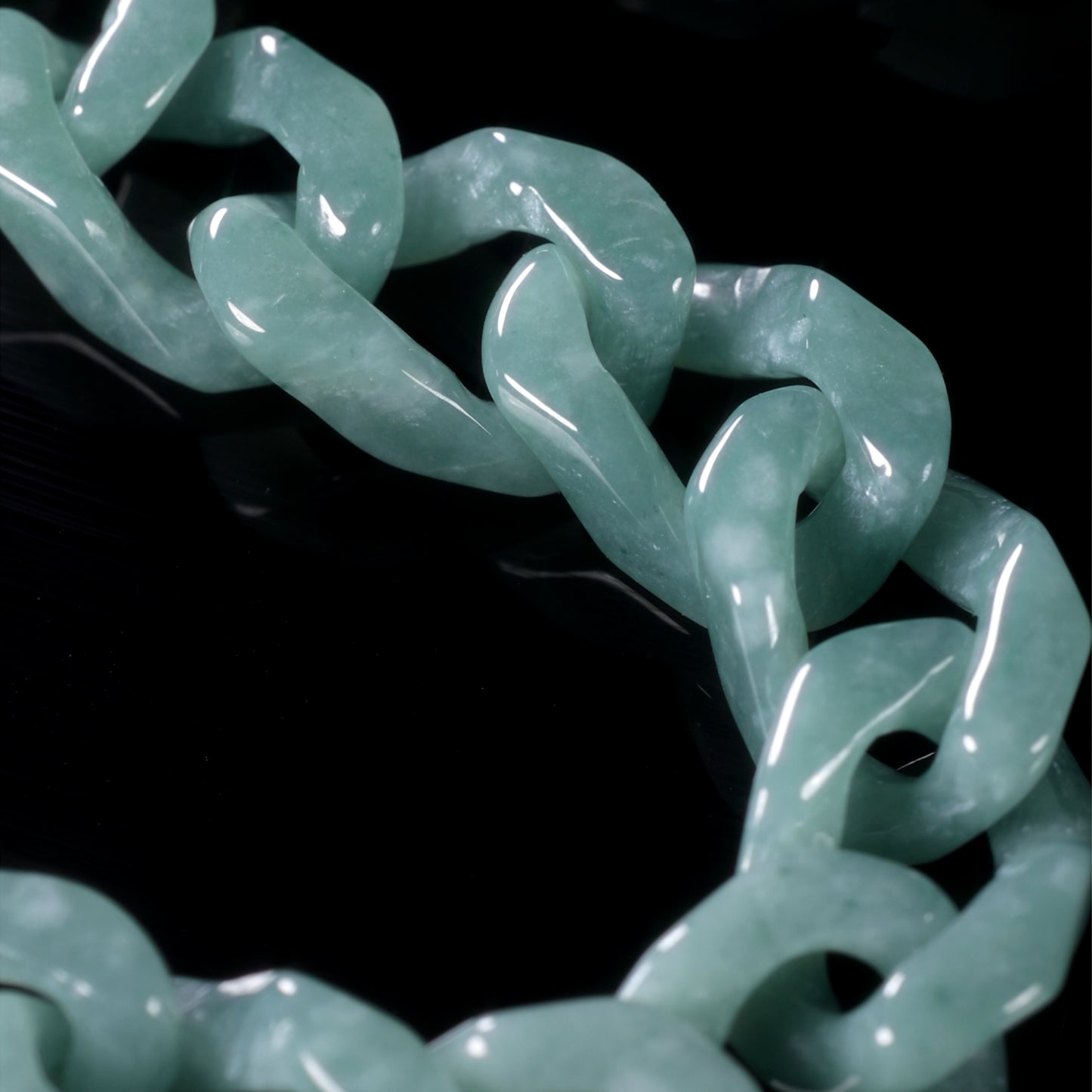 Natural Jade Cuban Link Bracelet - Grade A Natural Jade Jewelry