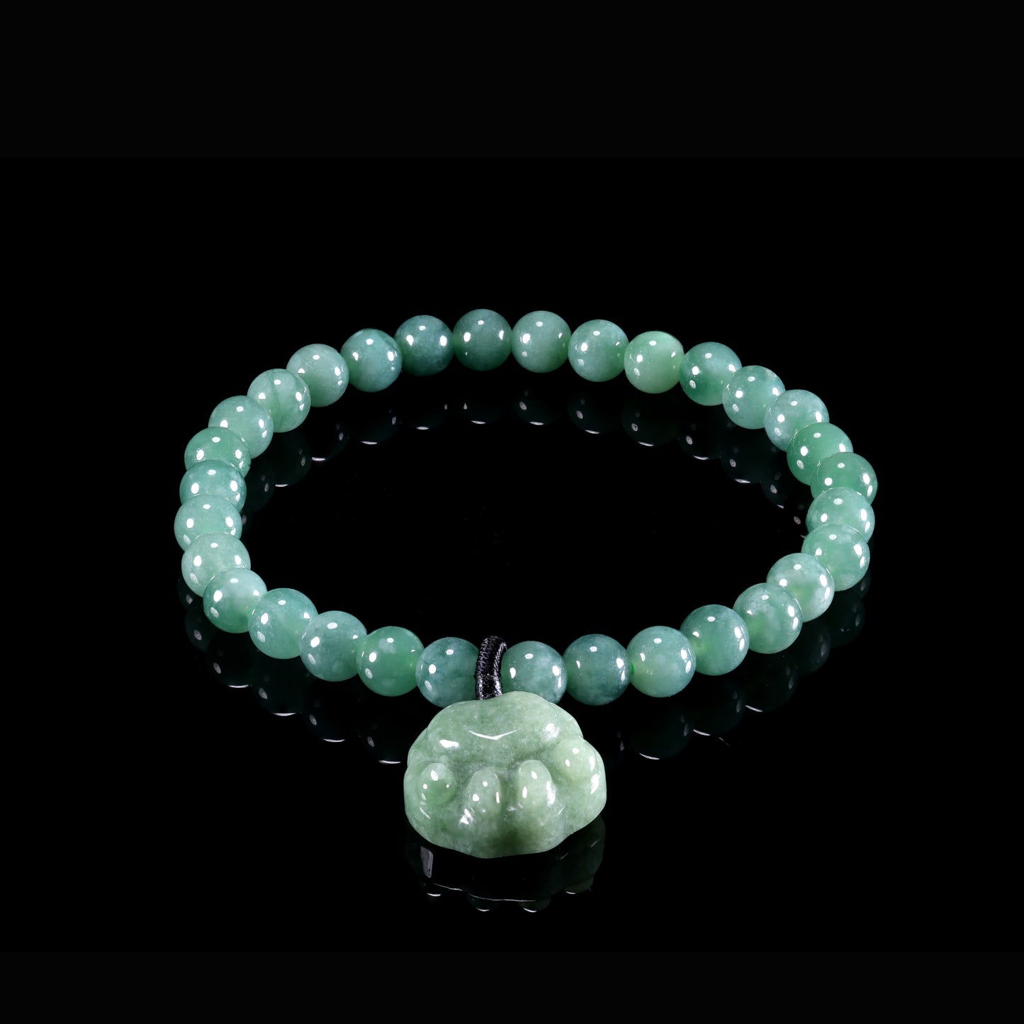 Natural Jade Pixiu Charm Bracelet - Grade A Natural Jade Jewelry