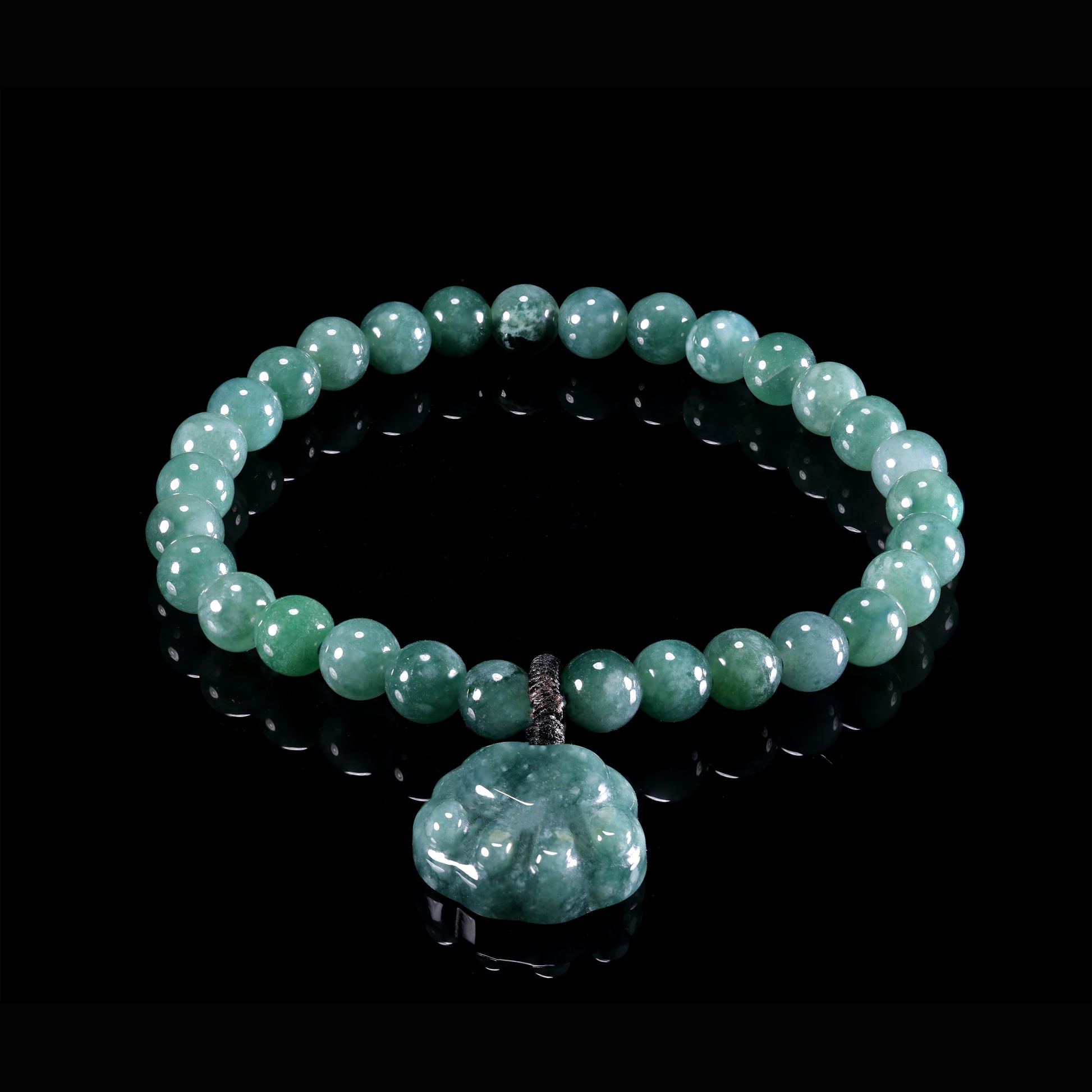 Natural Jade Pixiu Charm Bracelet - Grade A Natural Jade Jewelry