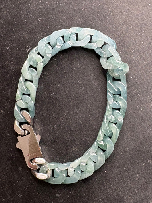 Bracelet1 Jade Link Bracelet with Clasp