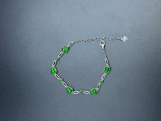 Bracelet16 Green Jade Station Bracelet