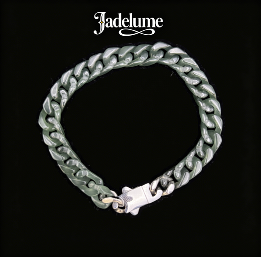 Bracelet2 Jade Cuban Link Bracelet with Clasp