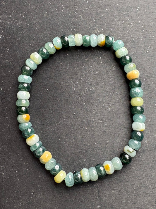 Bracelet6 Mixed Green Jade Beaded Bracelet