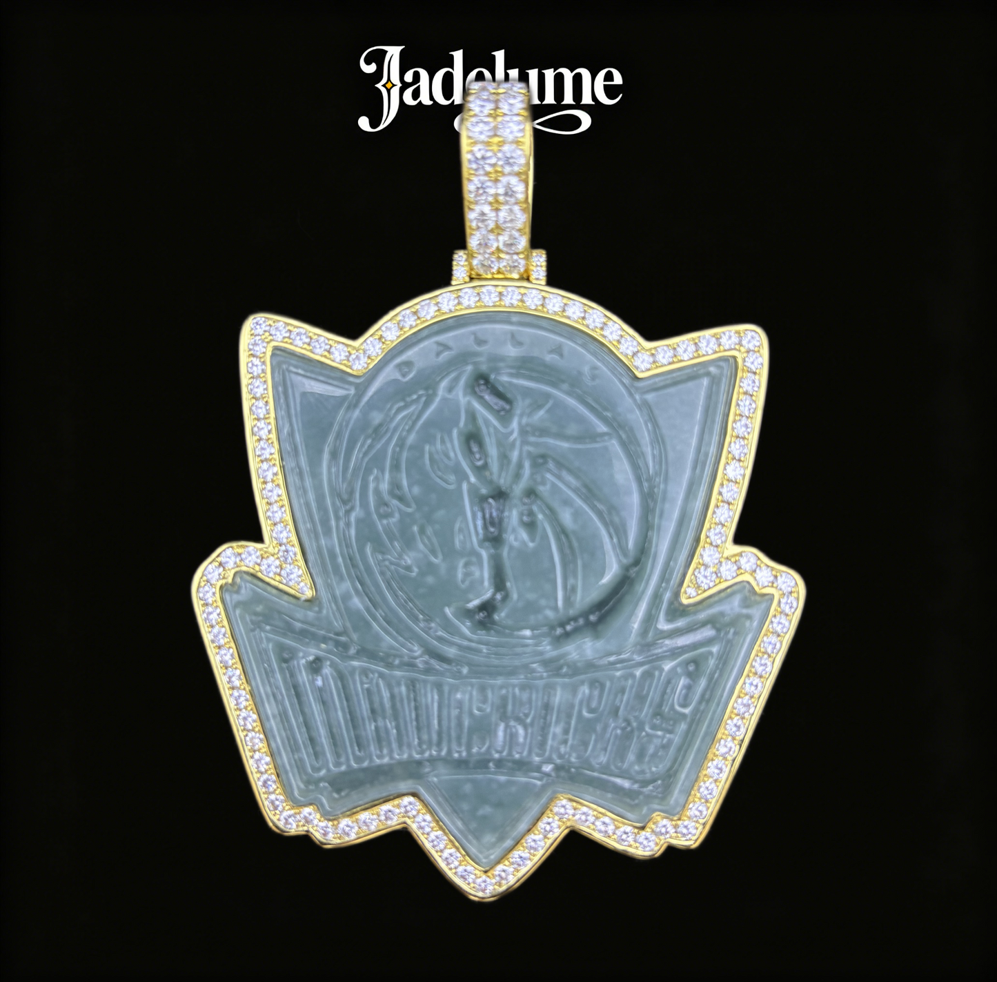 Pendant56 Lotus Emblem Jade Pendant