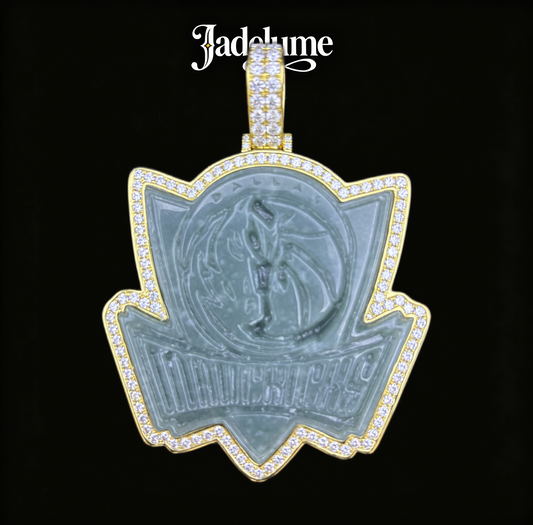 Pendant56 Lotus Emblem Jade Pendant