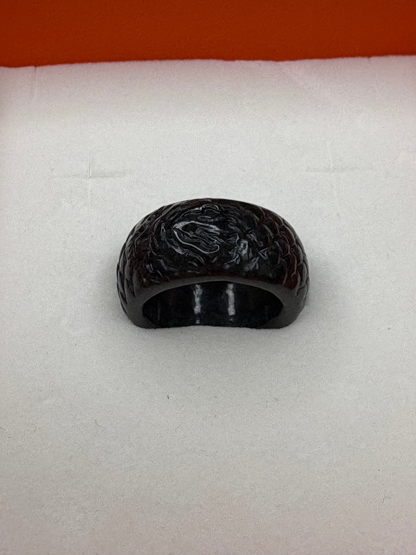 Ring3 Dark Carved Jade Band Ring