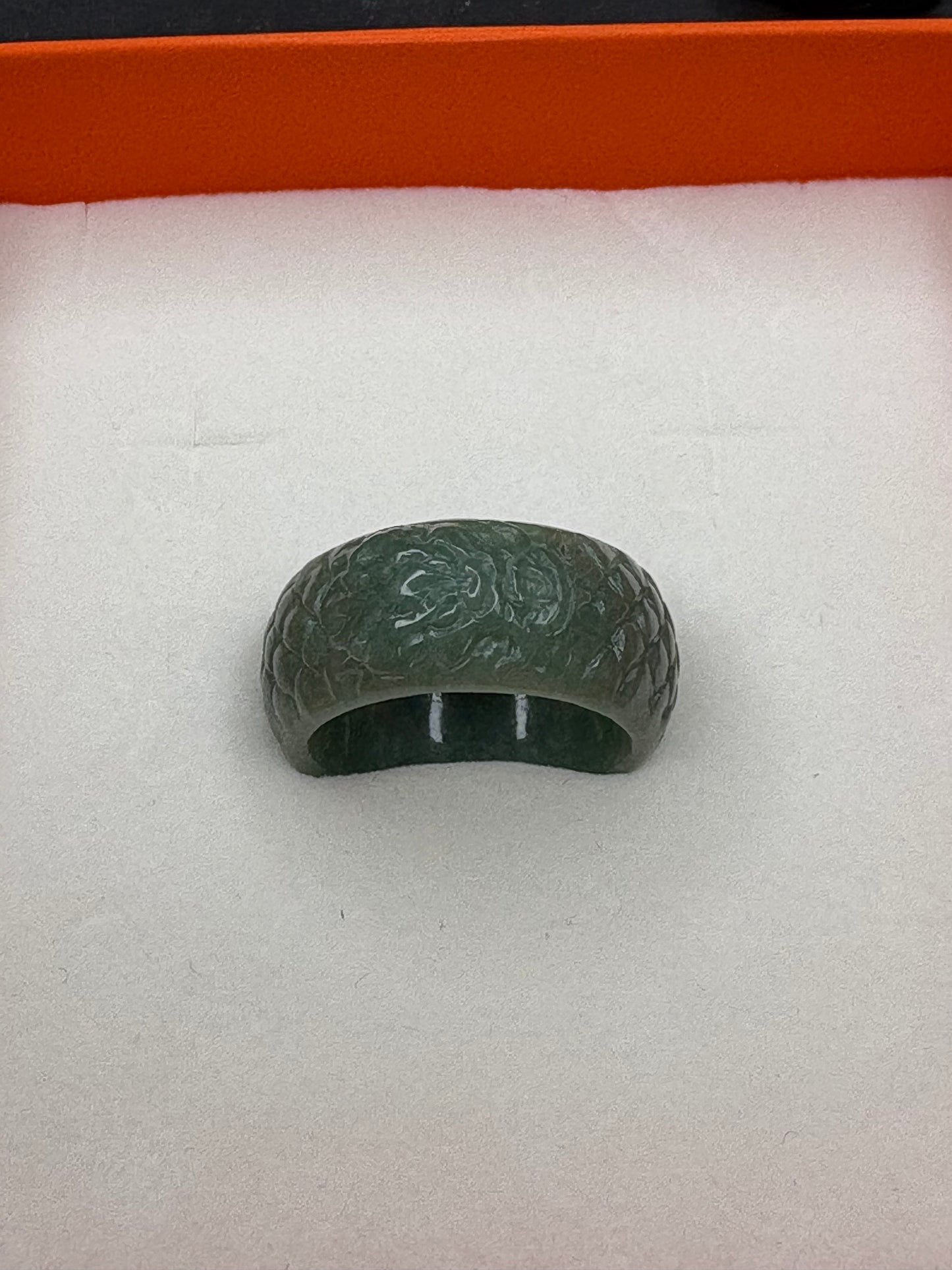 Ring5 Wide Carved Jade Band Ring