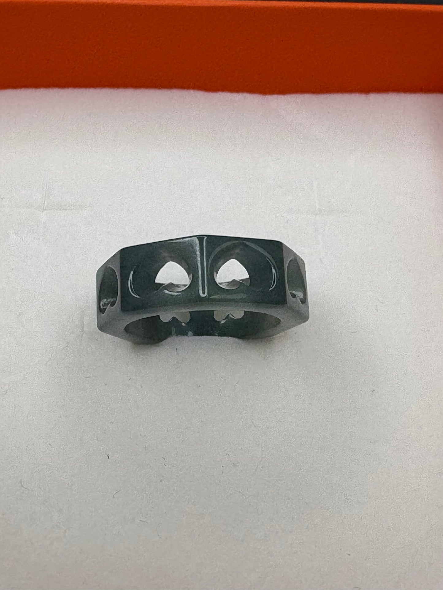 Ring6 Openwork Jade Band Ring